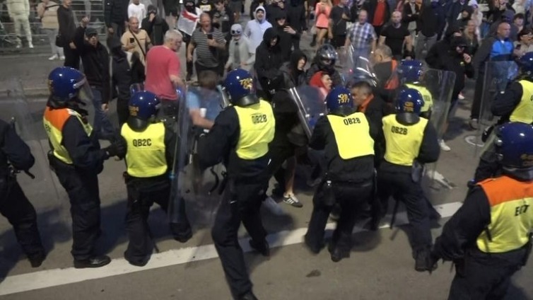 Protesters in UK